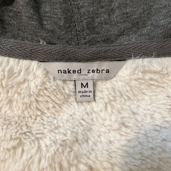 Naked Zipper Faux Suede Sweater Jacket Size Medium - Picture 2 of 8